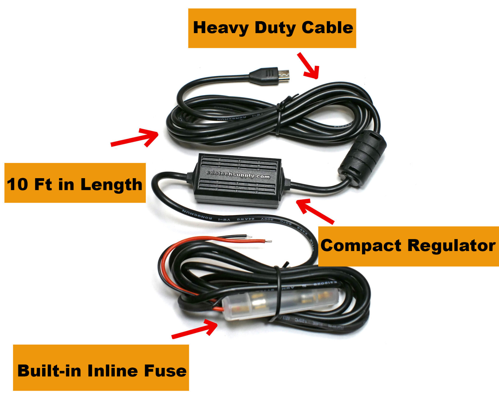 USB Hardwire Kit Car Charger for Cobra SC200 SC200D SC201 SC100 Smart Dash Cam