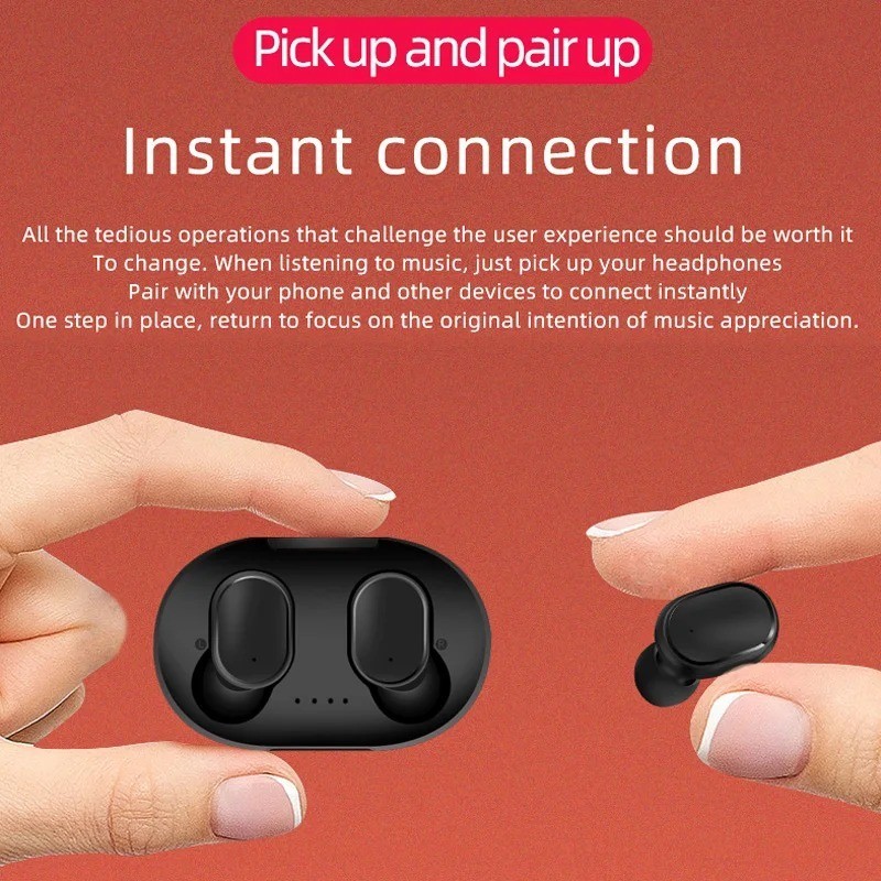 A6S TWS Wireless Bluetooth Earbuds, Stereo Sports Headset Android & iPhone 1Pc