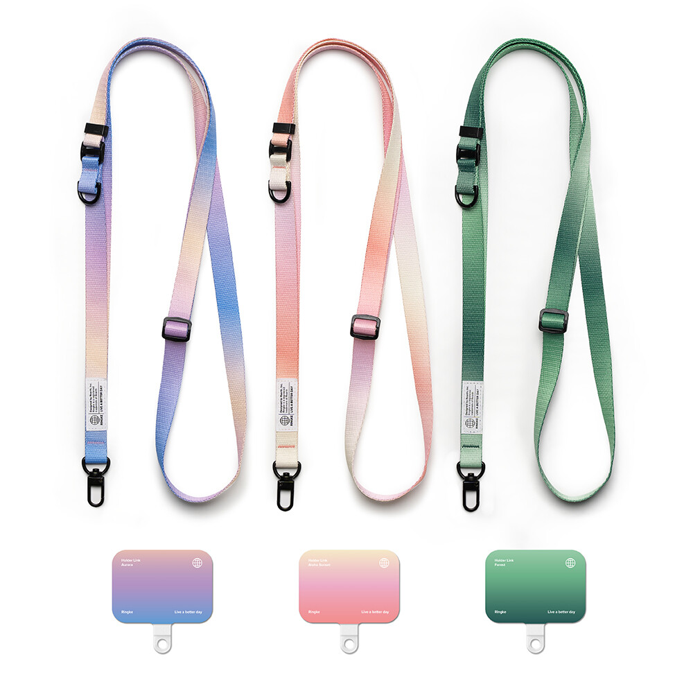 Ringke [Holder Link Snap Hook Lanyard] Heavy Duty Design Strap with Phone Tab
