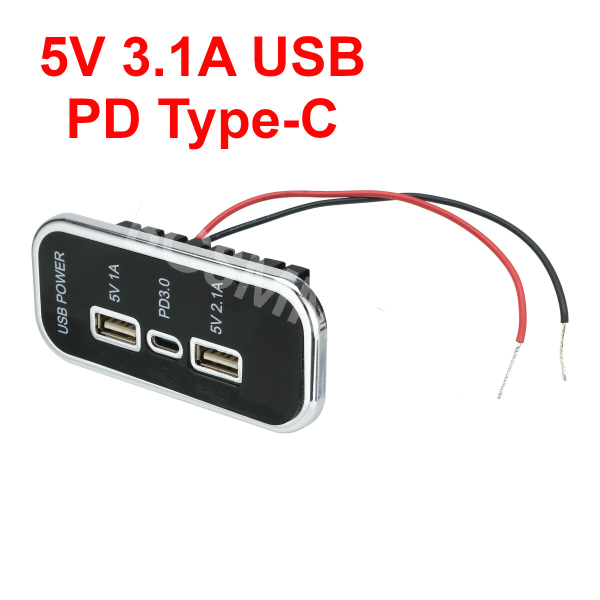 Fast Charging 2 USB PD Type-C Car Cell Charger Power Socket Adapter Accessories