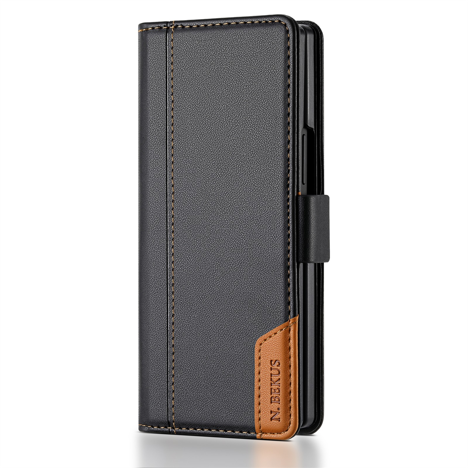 For Samsung Galaxy Z Fold7 6 5 4 Leather Rugged Kickstand Case Flip Card Wallet