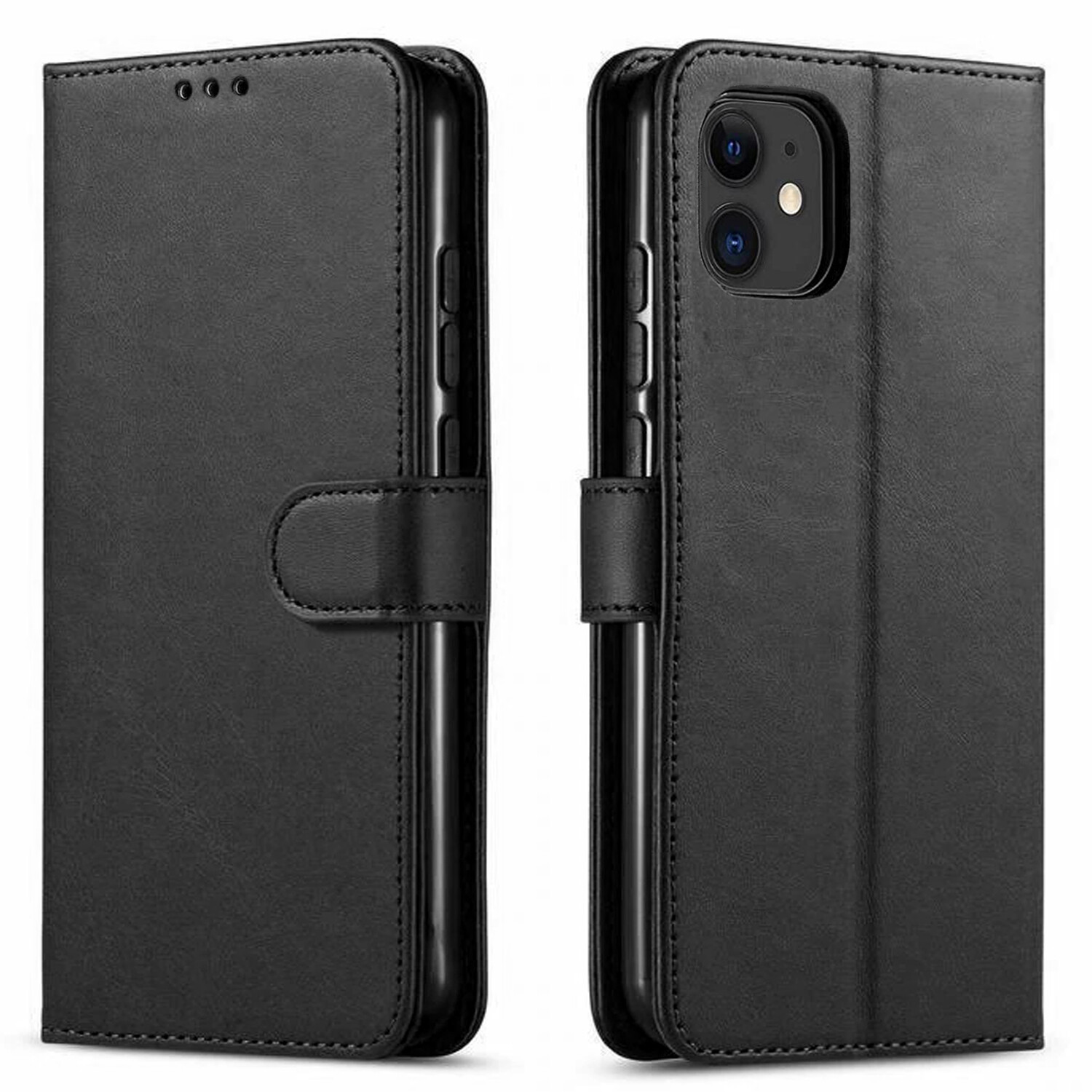 For iPhone 12 Case /12 Pro Max/Mini Phone Cover Shockproof Wallet+Tempered Glass