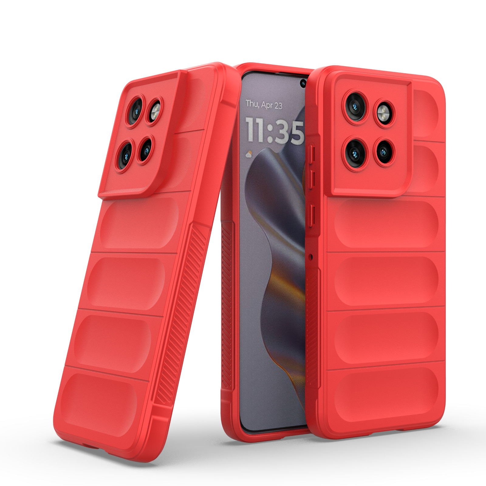 For Motorola Edge 50 Fusion G54 64 Fashion Shockproof Non-Slip Stripe Phone Case