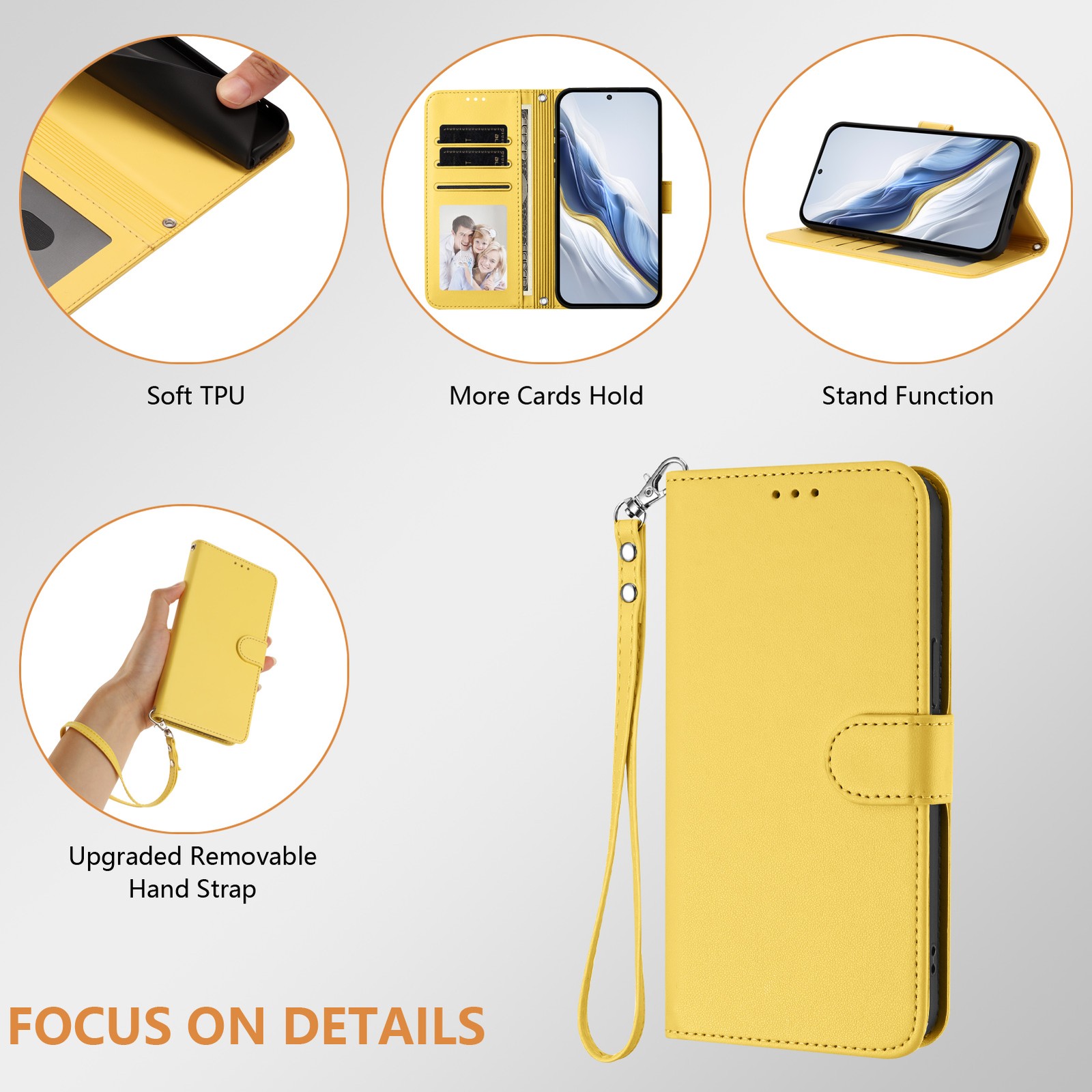 Flip Wallet Case Strap Card Holder PU Leather For Google Pixel 7A 8 9 10 Pro XL