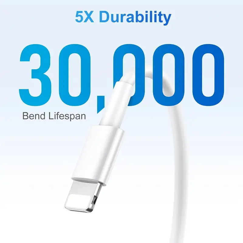 5 Pack PD Fast Charger Cable Cord Type USB C For iPhone 14 13 12 11 Pro Max XR