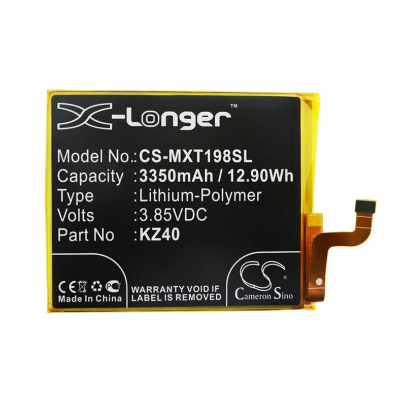 12.90Wh 3350mAh Battery For Motorola Mobile Moto Z4,XT1980-3,P/N:KZ40 3.85V