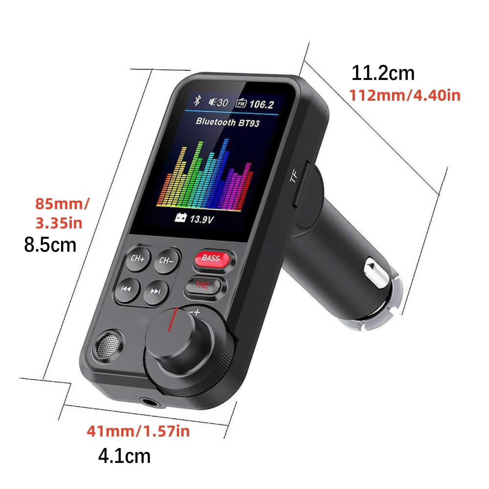 Bluetooth Car Kit MP3 Player FM Transmitter Wireless Radio Adapter 2 USB Charger