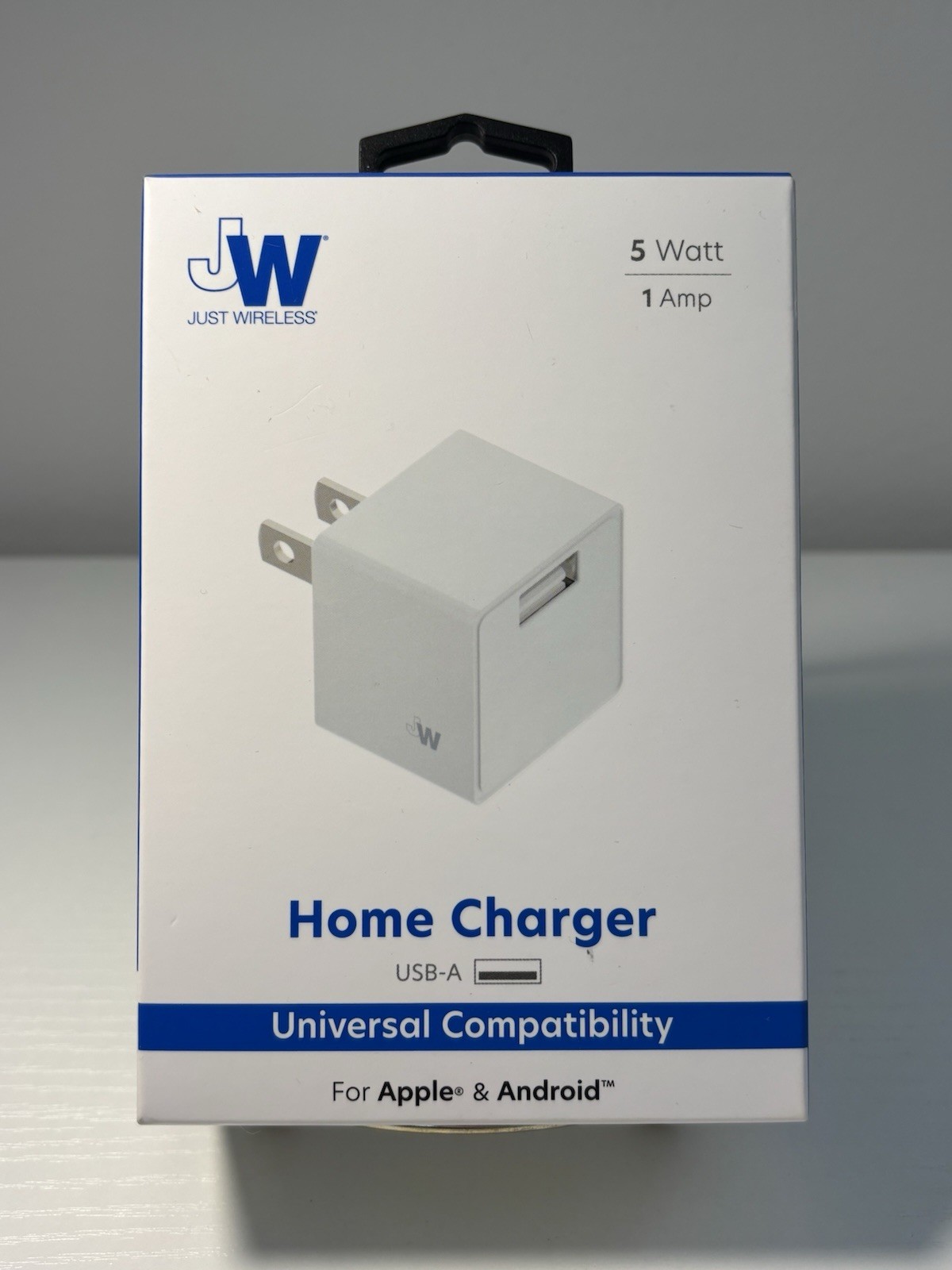 Just Wireless 1.0A/5W 1-Port USB-A Home Charger White