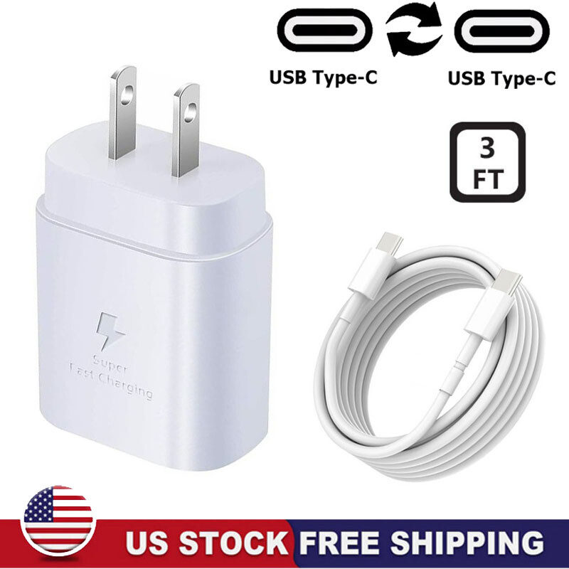 Original For Samsung Galaxy A17 A37 A57 A16 A36 Fast Wall Charger + Type C Cable