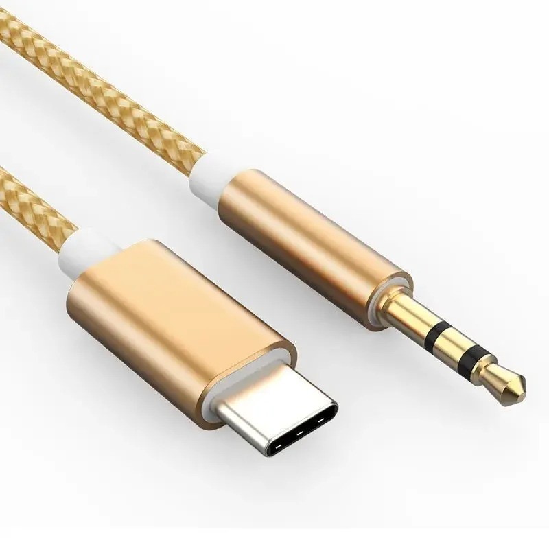TypeC to Aux Cable USB Type-C Male To 3.5mm Cord Car AUX Music Audio Adapter LOT