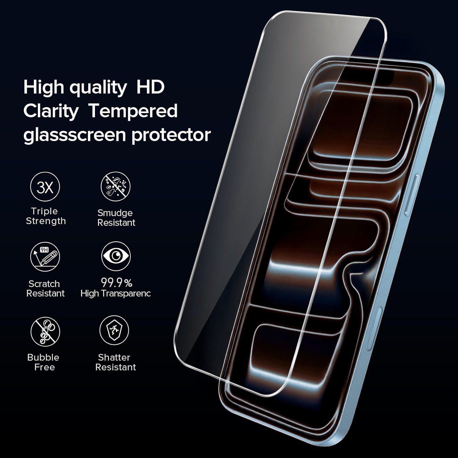 For iPhone 17 Pro Max Case 17 Air Phone Cover Shockproof Rugged + Tempered Glass