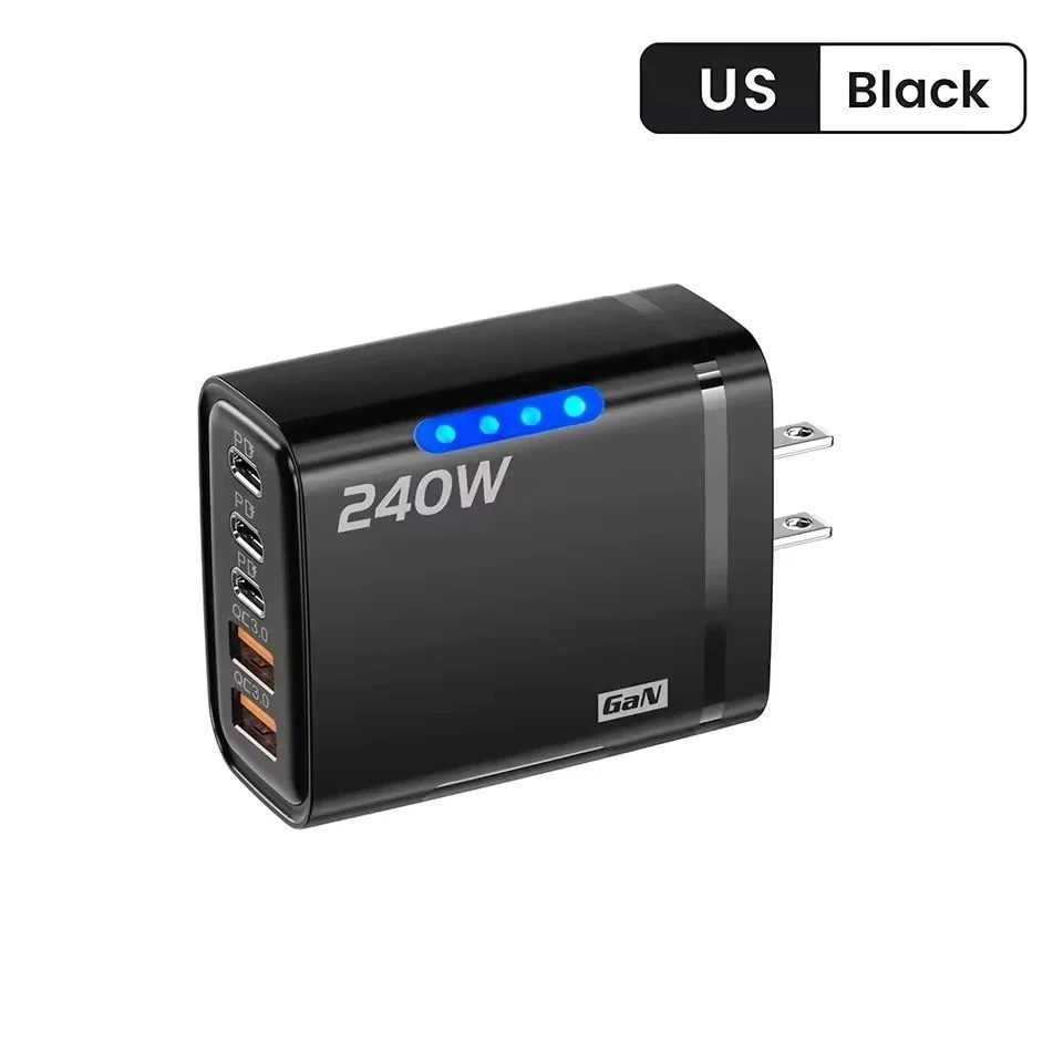240W Fast Charging USB Type C US Wall Charger For Samsung iPhone Android Phone