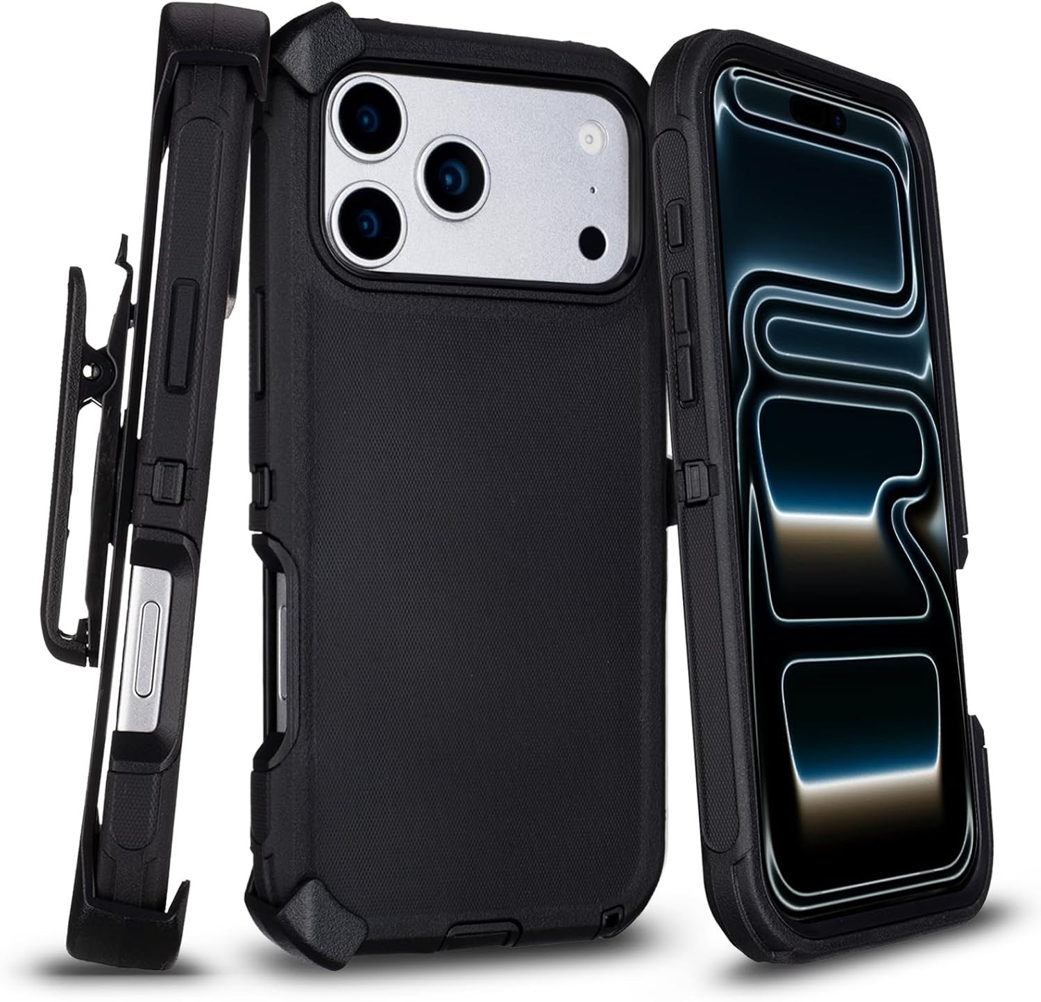 For iPhone 17/17Air/17 Pro Max Shockproof Defender Heavy Duty Case w/Belt Clip