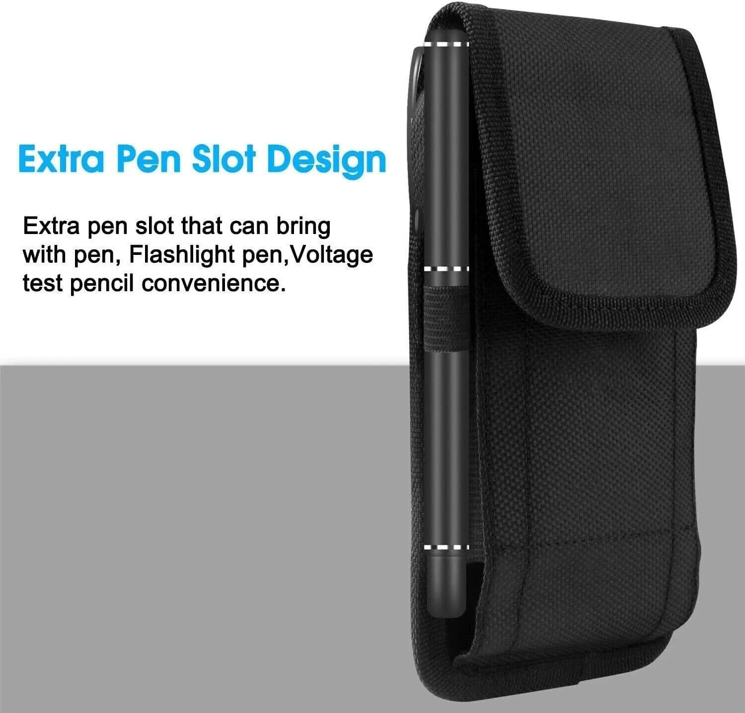Vertical Cell Phone Holster Pouch Wallet Case With Belt Clip For iPhone Samsung.