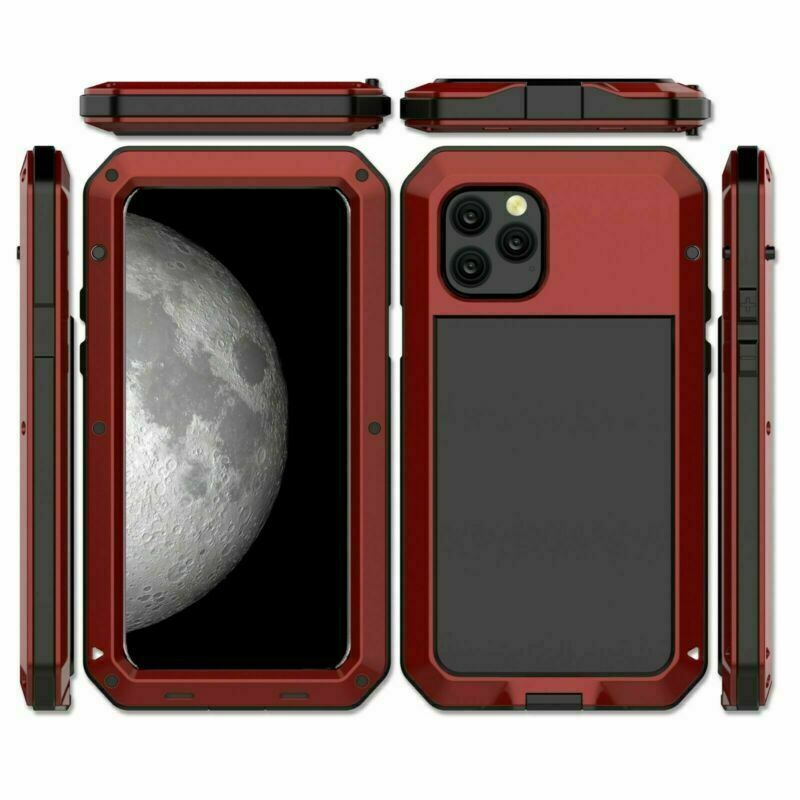 For iPhone 13 Mini 14 Pro Max 16 15 X 7 8 Shockproof Aluminum Gorilla Glass Case