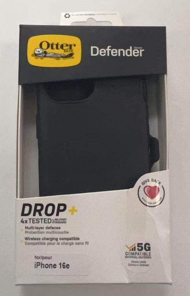 Defender Series Case with Holster Case For iPhone 16E-Black
