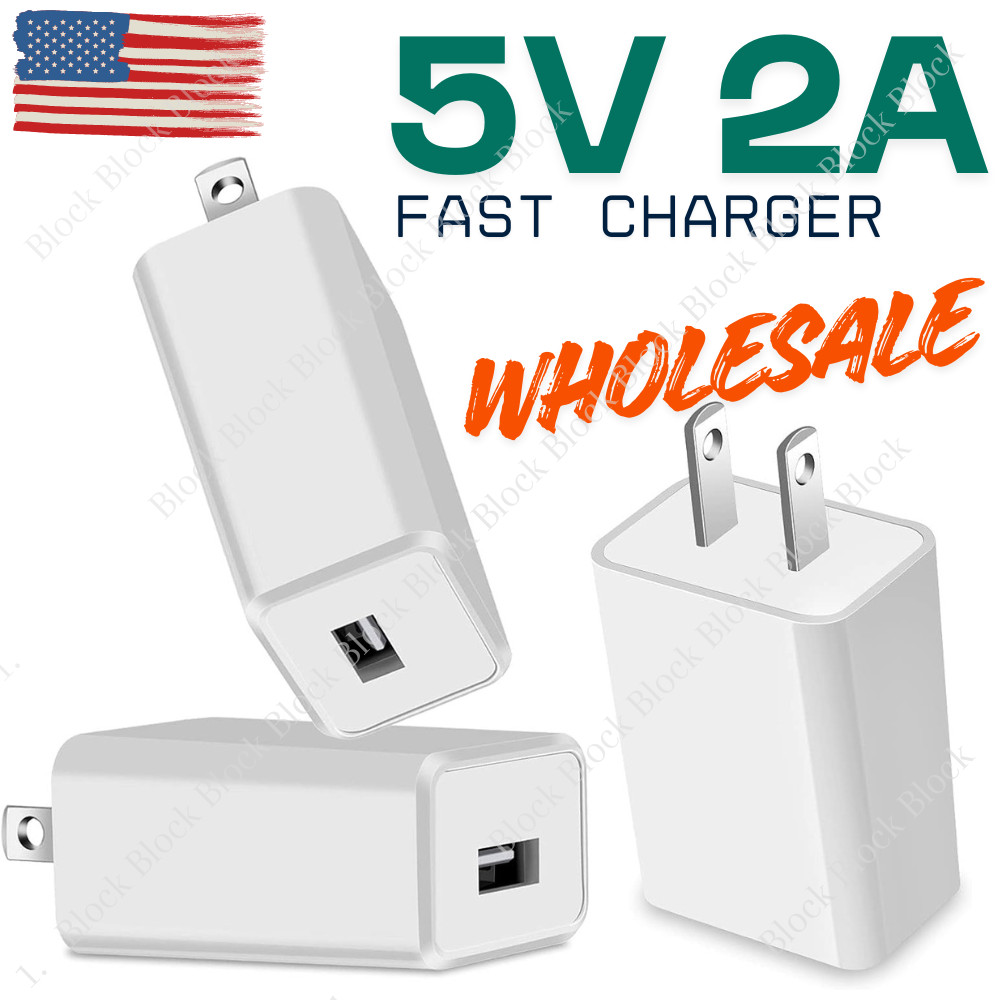5V2A 5V 2A 10W USB Wall Charger Power Adapter Plug Supply Charging Phone Lot