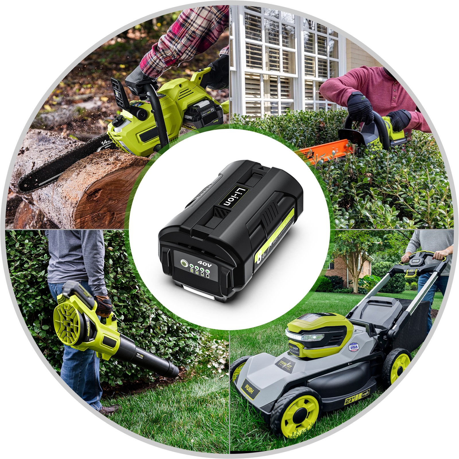 1/2/4PC For Ryobi 40Volt 8.0Ah Battery High Capacity Lithium lot OP4050 OP40602