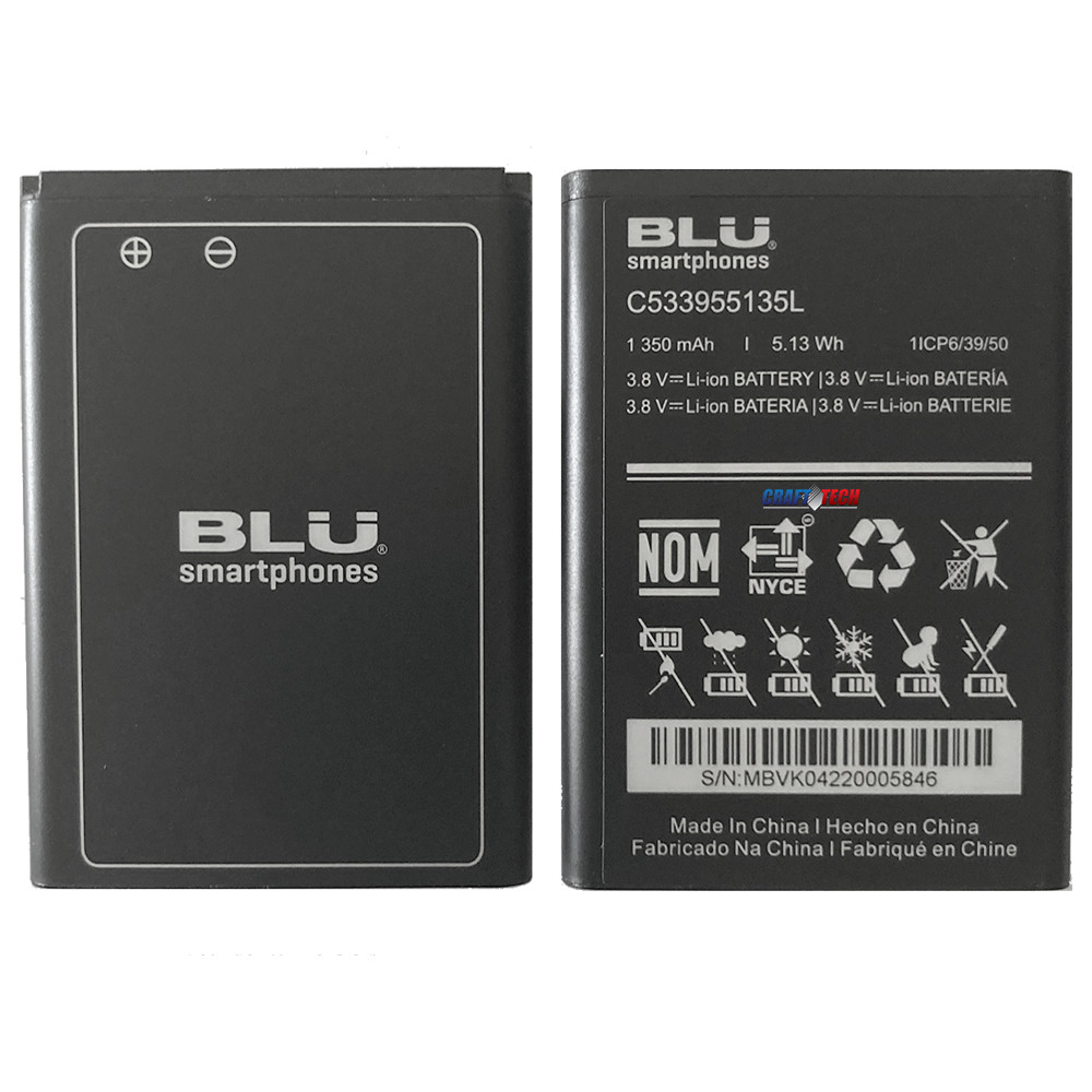BLU Tank Flip T0100U 2.8″ Original OEM BLU Battery C533955135L 1350mAh