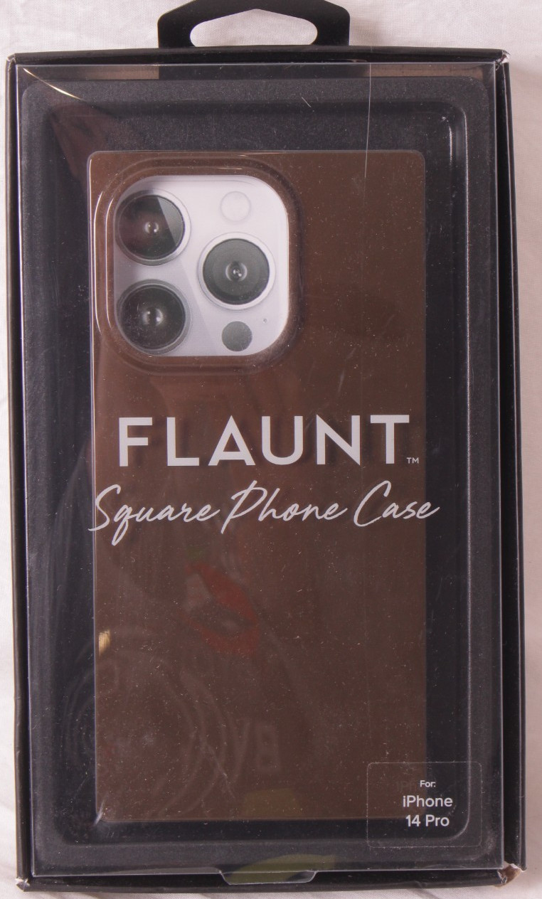 NEW Flaunt SQUARE iPhone Case for iPhone 14 Pro – Nude espresso (solid brown)