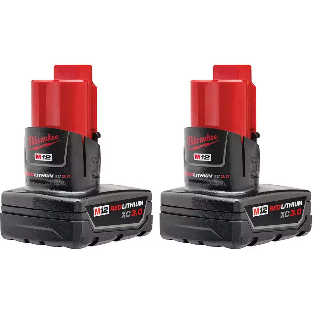 Milwaukee 48-11-2412 M12 12V 3.0Ah REDLITHIUM XC Battery -2pk(Authorized Dealer