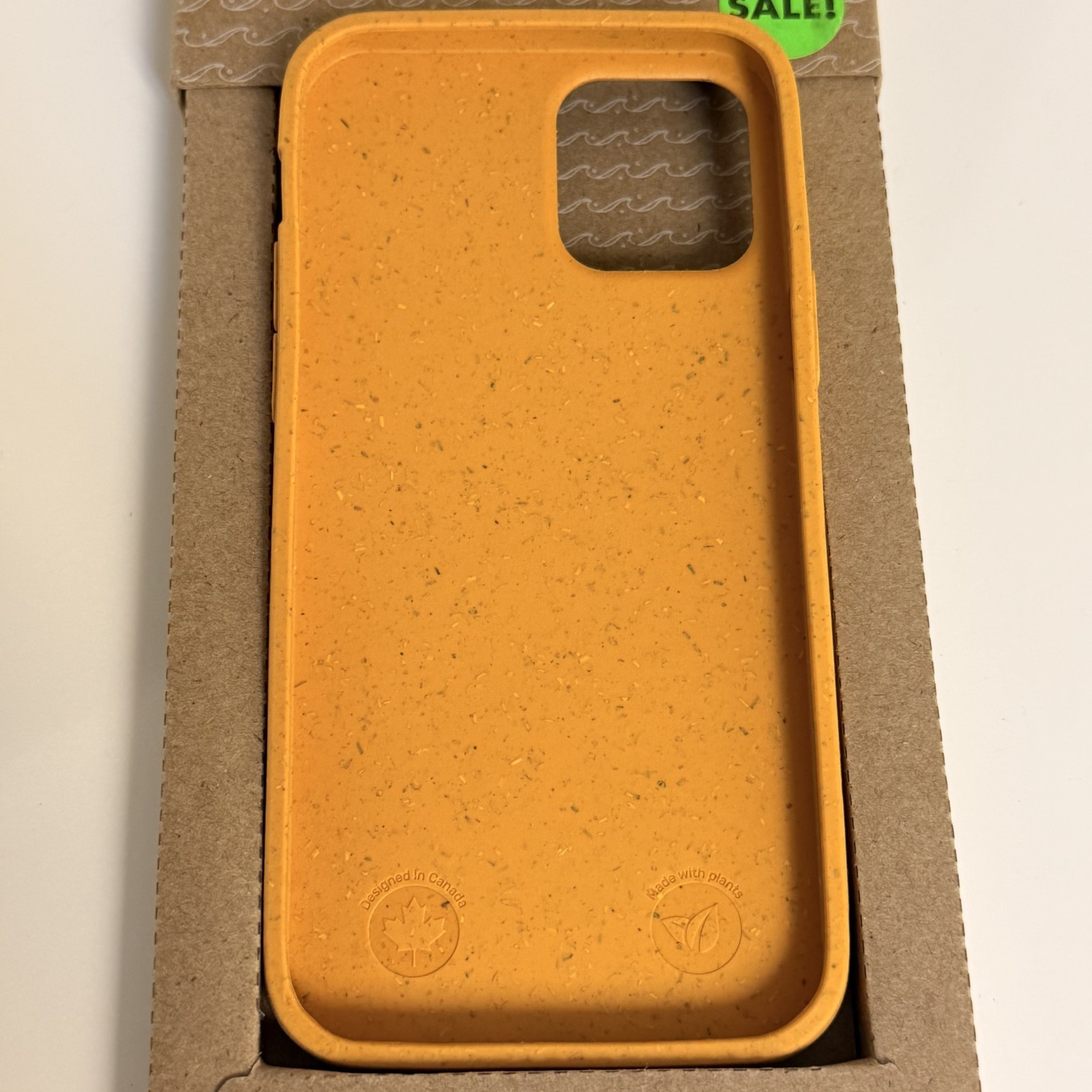 New Pela Classic 100% Compostable Phone Case for Apple iPhone 12/12 Pro Yellow