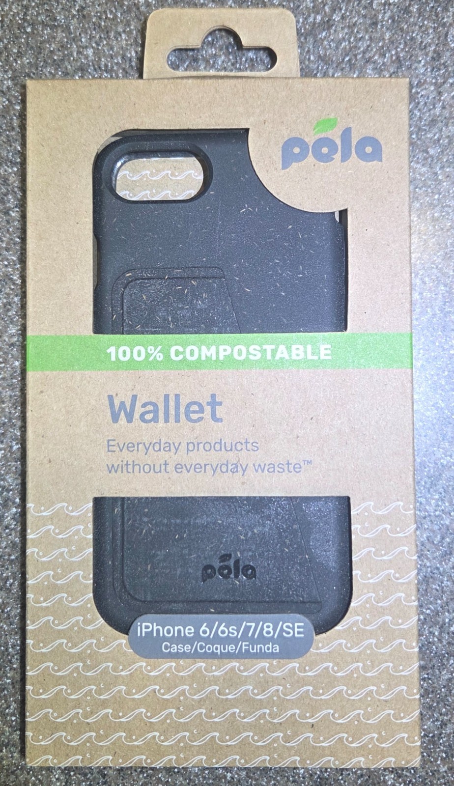 Pela Soft Phone Case – Back Wallet for Apple iPhone 6/6s/7/8/SE- Black