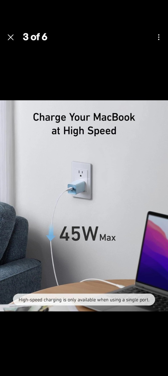 Anker 47W USB C Charger Nano 3 Dual USB-C GaN Charging for iPhone 15/Galaxy/iPad