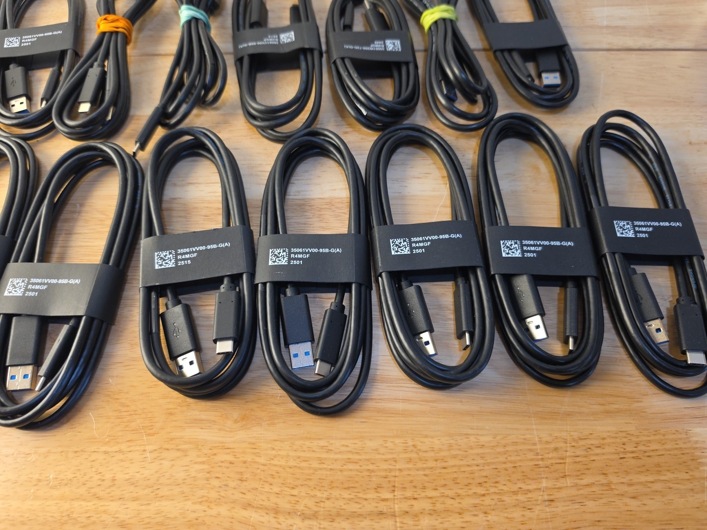Lot Of 20 OEM Dell USB-A 3.1 To Type C Male Cable Data Sync Charging