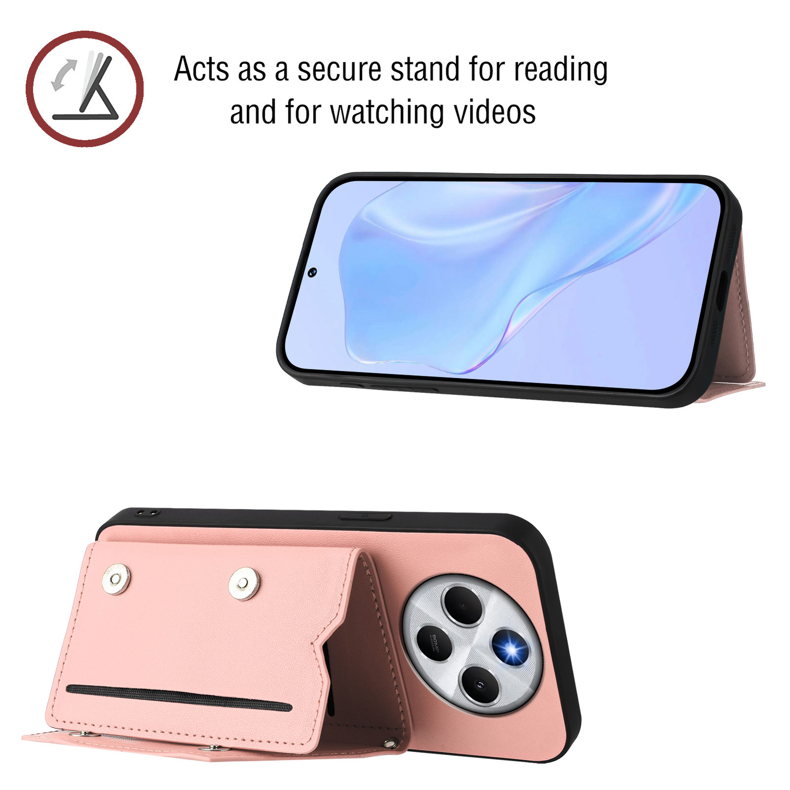 New Practical Card Pack Phone Case For Redmi 14C 4G
