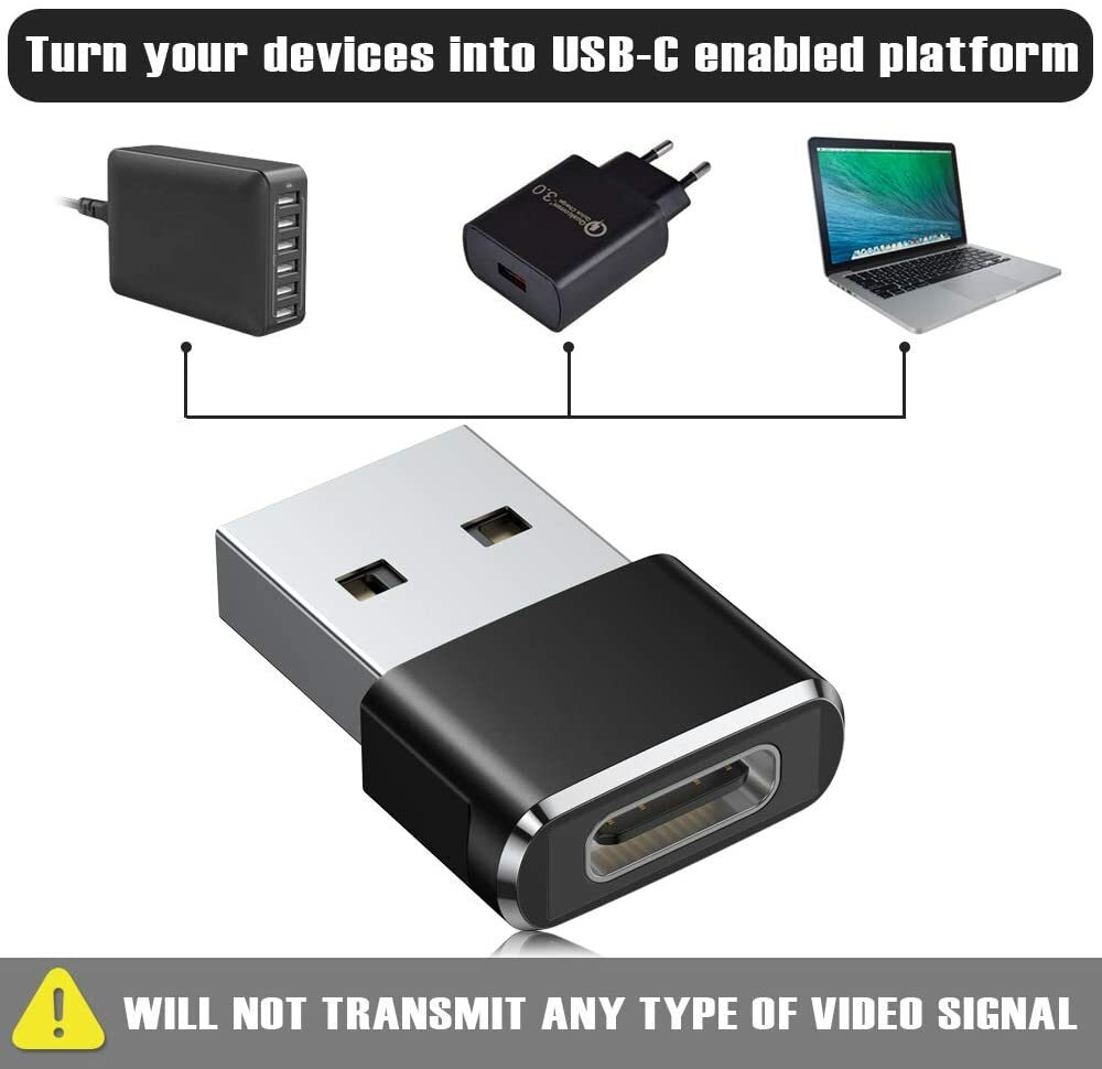 USB C 3.1 Type C Female to USB 3.0 Type A Male Port Converter Adapter NEW 2 PACK