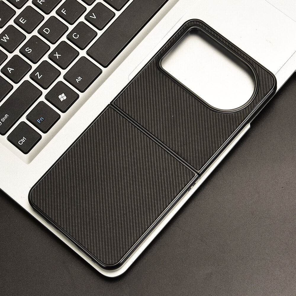 For Blackview Hero 10 Carbon fiber Texture PU Leather PC Hard Back Cover Case