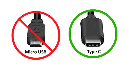 Heavy Duty USB-C to USB-A 2.0 Charge Sync Cable Tangle Free Coiled Wire Design