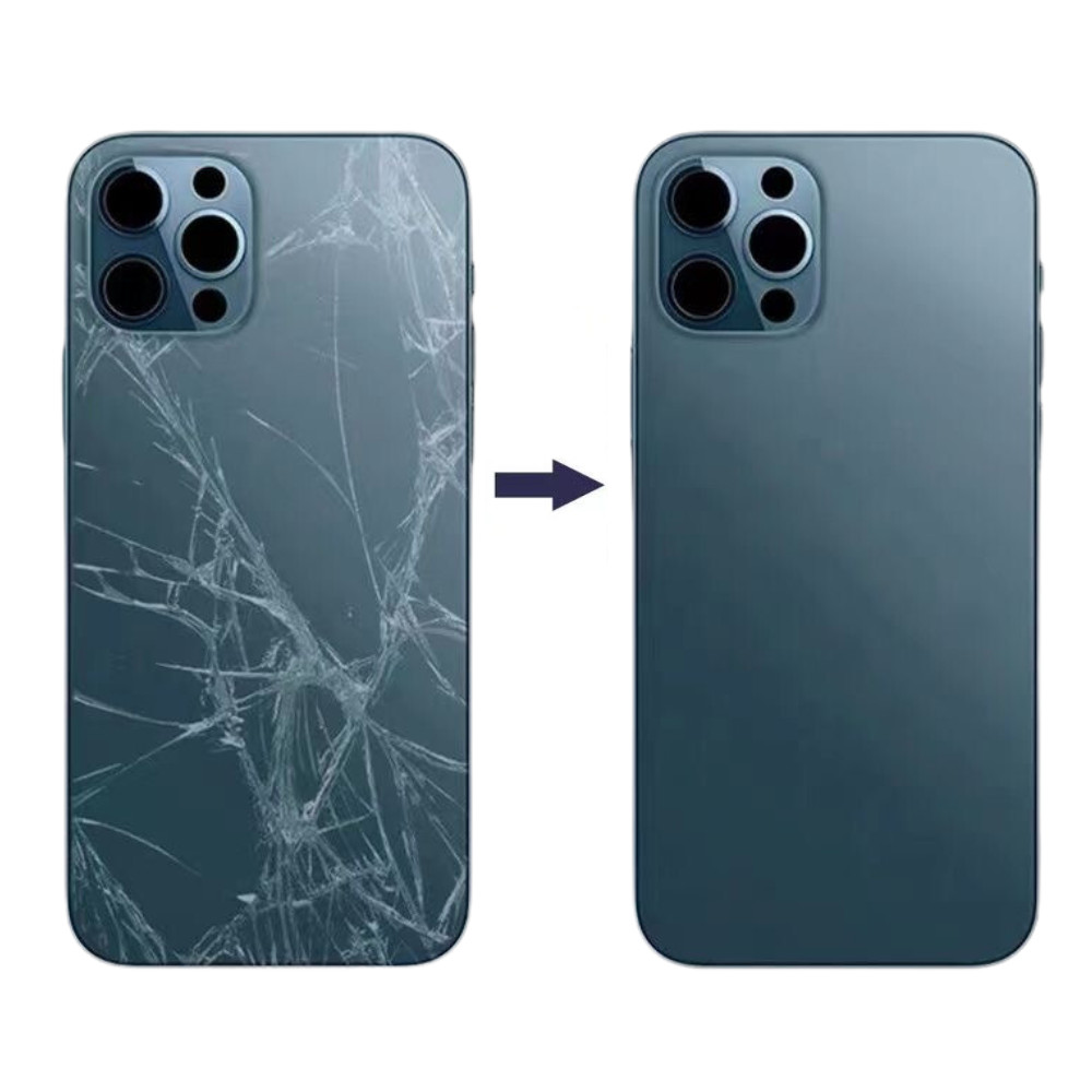 Back Glass replacement With Logo For iPhone16 11 12 13 14 15 16 17 XR Rear Cover