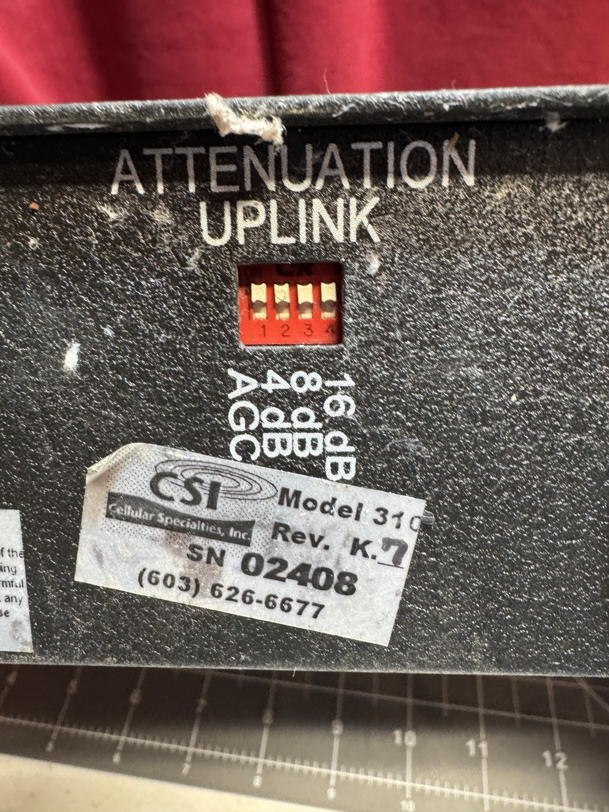 Cellular Specialties Model 310 In Building Amplifier *Not Tested -N
