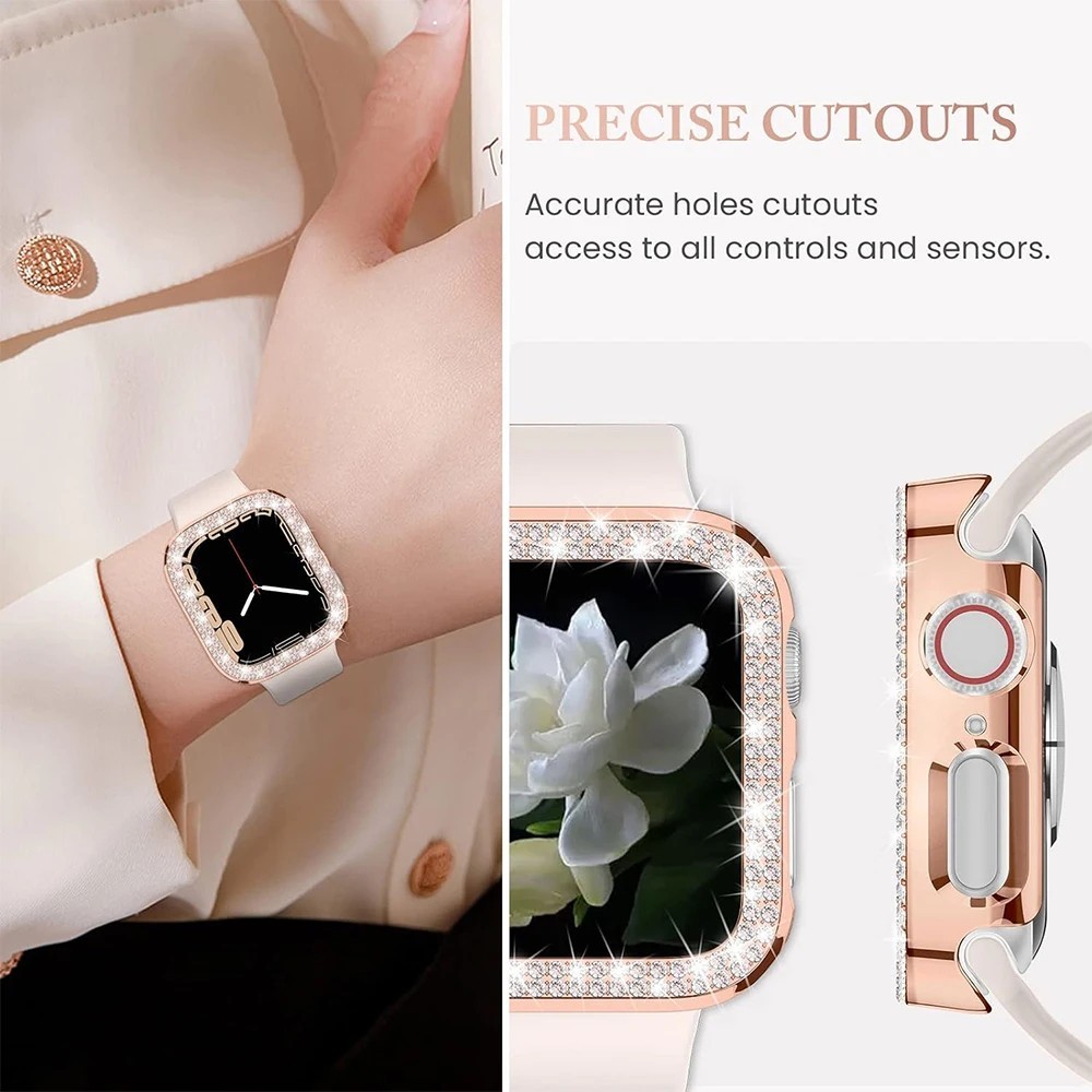 For Apple Watch 9/8/7/6/5/4/3/SE Diamond Bling Case Cover 38/40/41/42/44/45mm