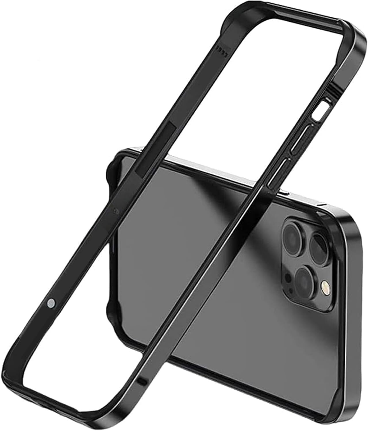 For iPhone 15 Pro Max – Ultra Thin Hard Raised Aluminum Metal BUMPER FRAME Case