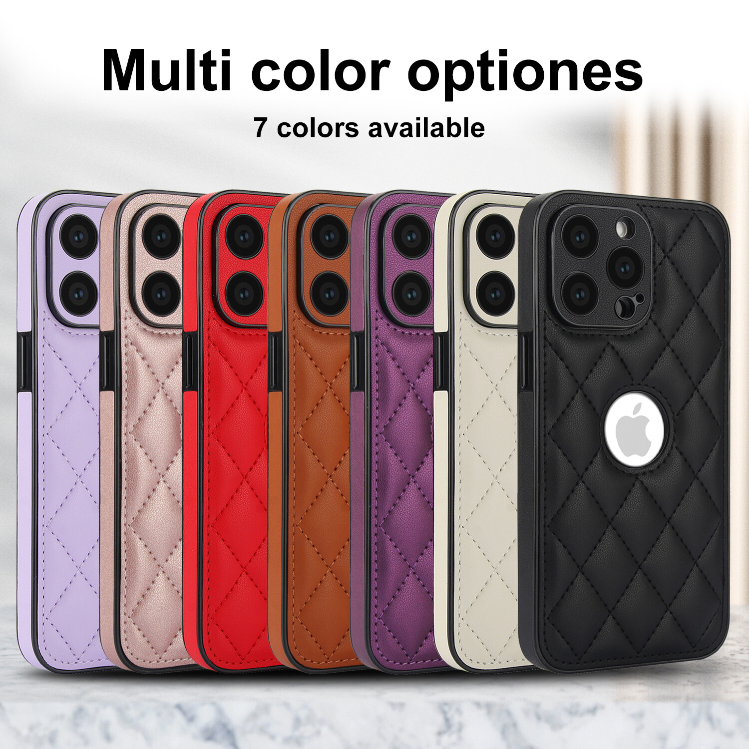 For iPhone 12 13 14 15 16 Pro Max Luxury Leather Case Slim Soft Grip Shockproof