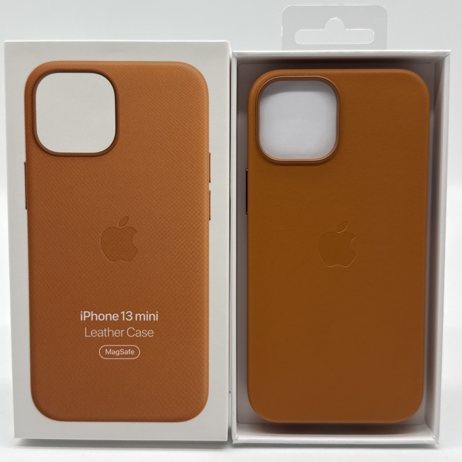 OFFICIAL GENUINE APPLE IPHONE 13 MINI LEATHER MAGSAFE CASE GOLDEN BROWN