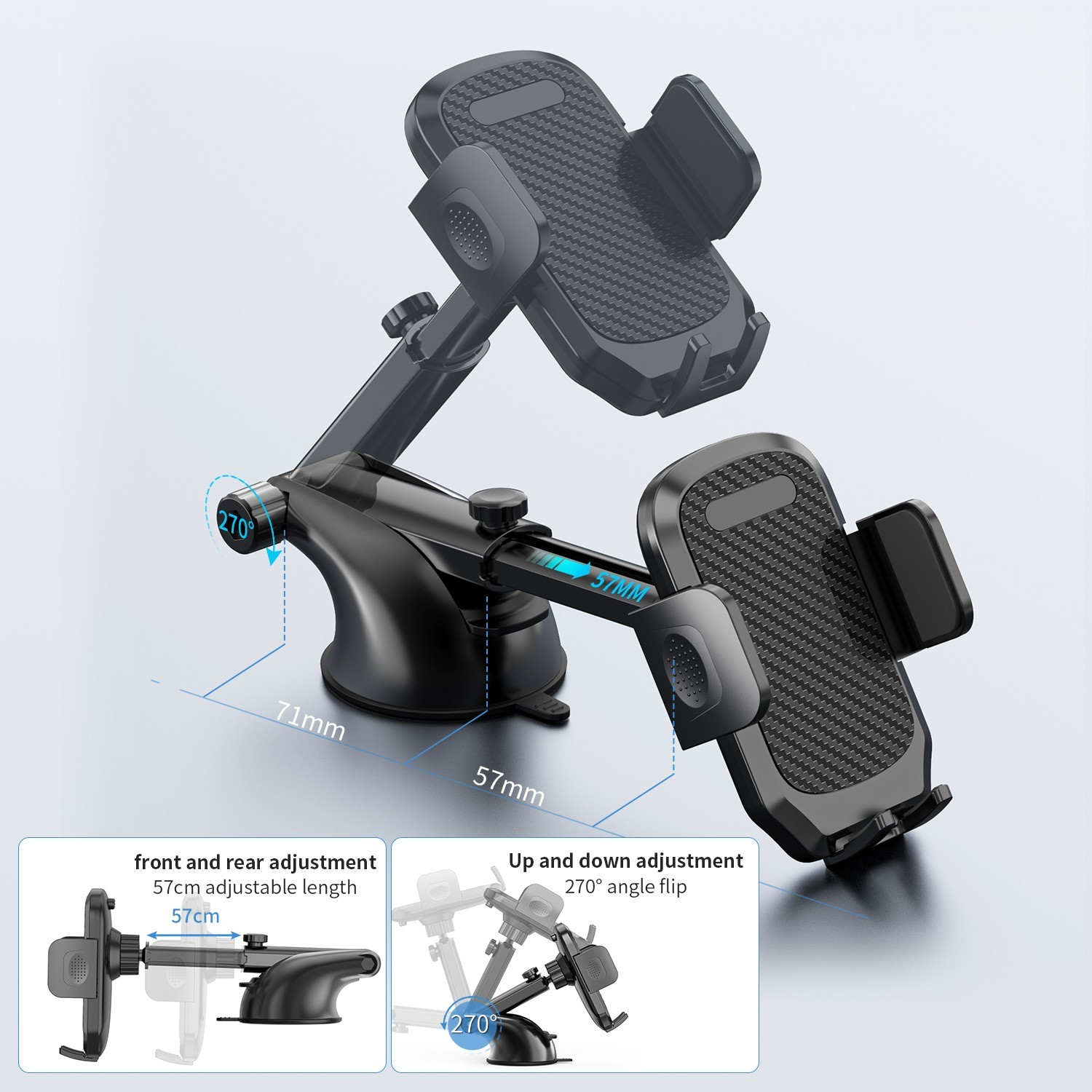 Universal Car Phone Holder Mount Dashboard for iPhone 16 Pro Max 16e 16+ 16 Pro