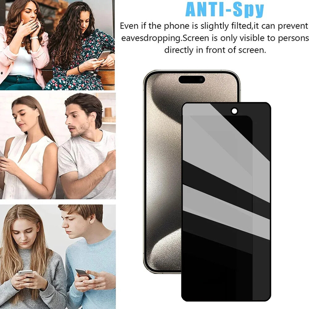 4xFor Apple iPhone 17 16 15 Pro Max Privacy Tempered Glass Screen Protector