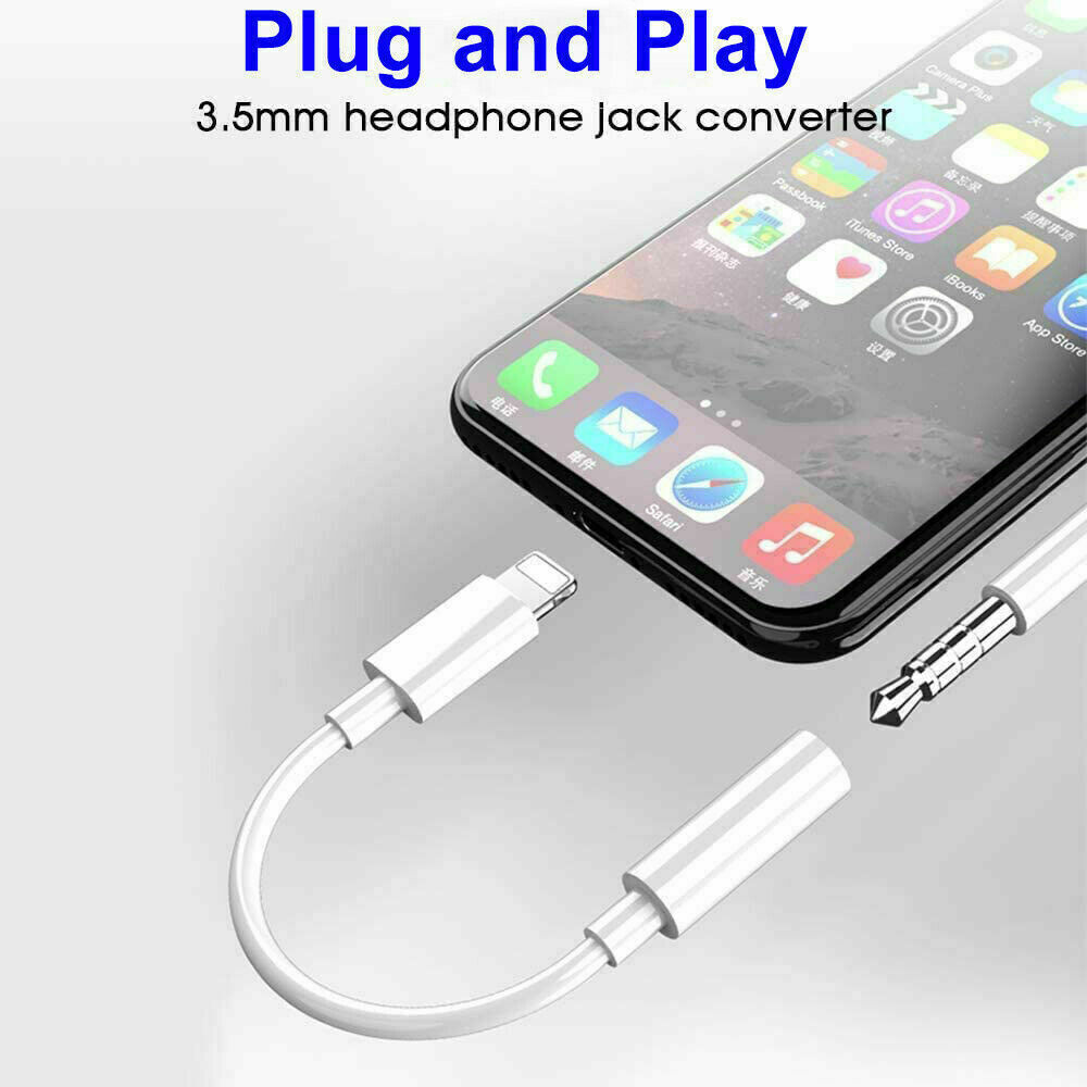 For iPhone Headphone Adapter Jack 8Pin to 3.5mm Aux Cord Dongle Converter lot