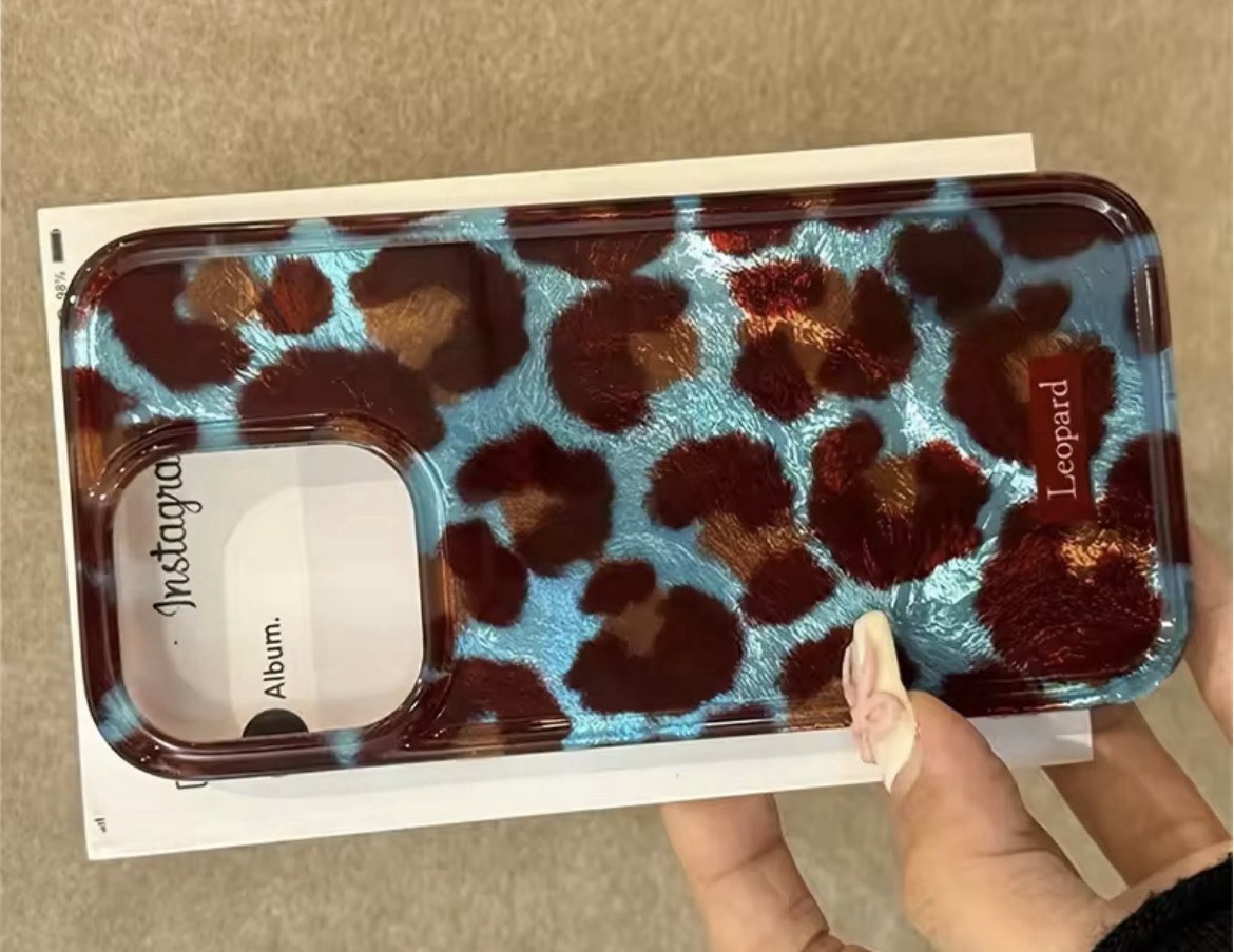 Cute Fashion Leopard Luxury Phone Case For iPhone 16 15 Pro Max 14 13 12 11 X 7