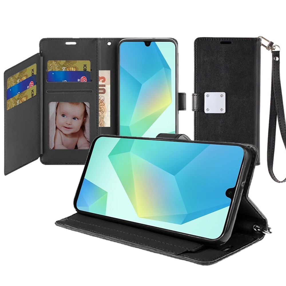 For Samsung Galaxy A17 5G Phone Case Magnetic Snap Wallet Flip Card Slots Cover