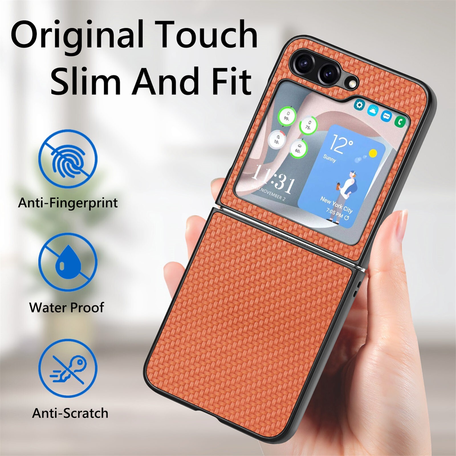 Fashion Non-Slip Shockproof PC Phone Case For Samsung Galaxy Z Flip 6 5 4 3 2 1