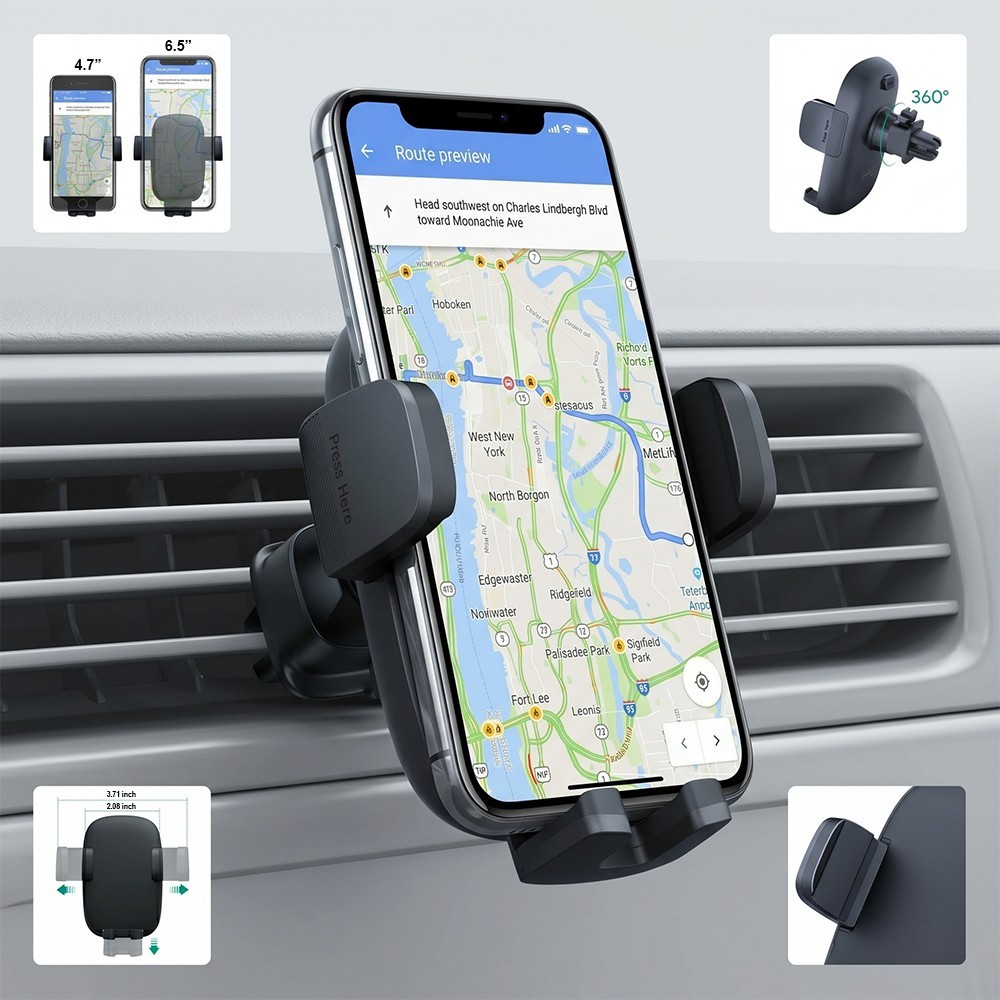 360° Rotatable Car Vent Mount Holder Stand for Cell Phone Universal GPS Cradle