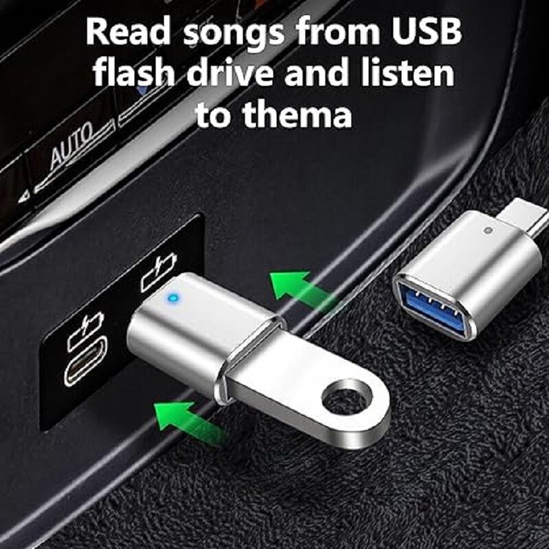 LED USB-C 3.1 Male to USBA Female Adapter Converter OTG Type C Android Phone LOT