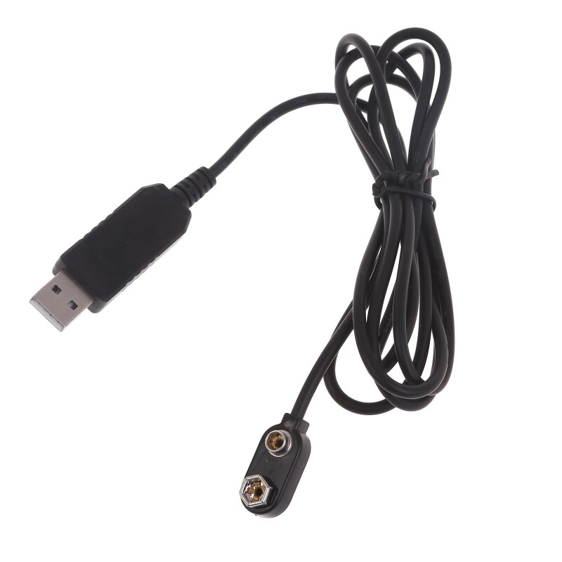 USB 9V Battery Eliminators Connector Replace 6F22 Power Converter Cable 1.5m