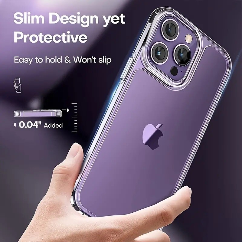 For iPhone 15 14 13 12 11 Pro Max Mini Soft Silicone Clear Cover Shockproof Case