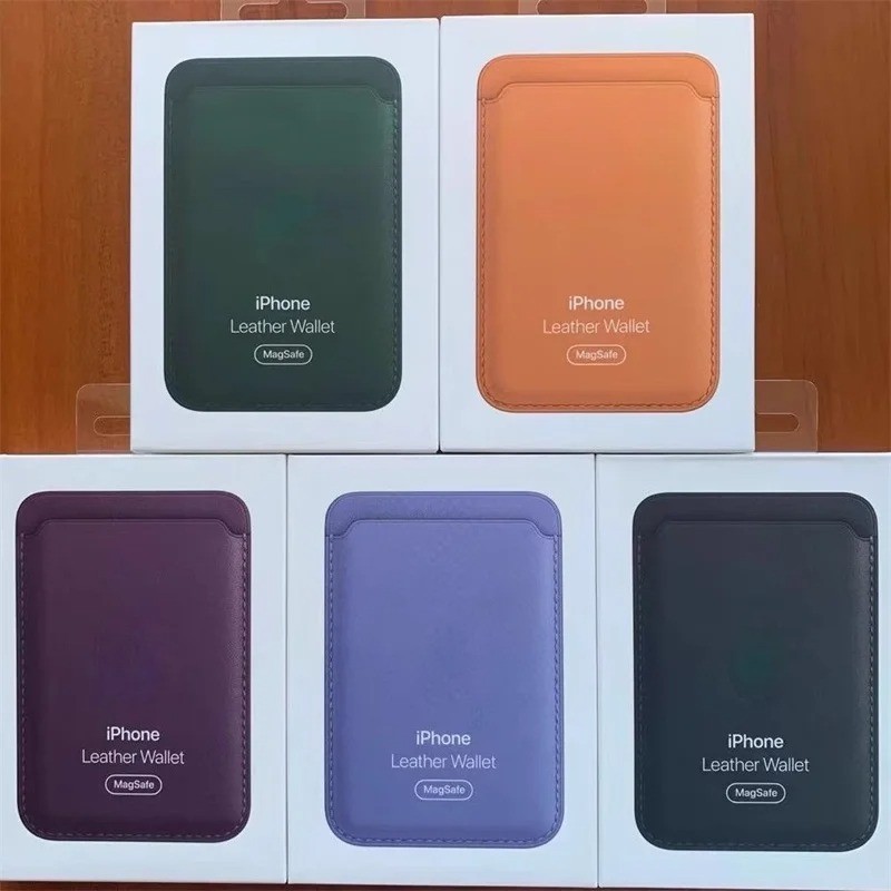 For iPhone 17 16 15 14 13 Original Leather Wallet Card Holder Case With MagSafe
